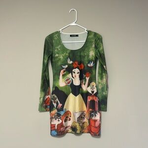 Romwe Snow White Cat Dress Size M